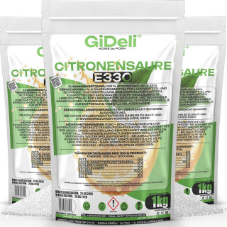 Zitronensäure 3kg - Entkalker Citric Acid | GiDeli