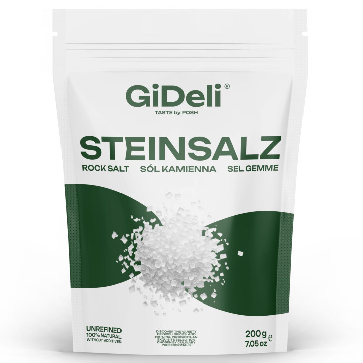 Steinsalz 200g - Grob Speisesalz Badesalz Streusalz | GiDeli