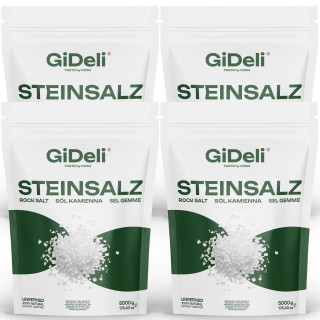 Steinsalz 20kg - Grob Speisesalz Badesalz Streusalz | GiDeli