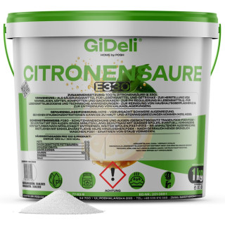 Zitronensäure 1kg - Entkalker Citric Acid | GiDeli