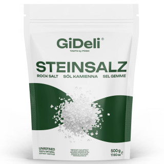 Steinsalz 500g - Grob Speisesalz Badesalz Streusalz | GiDeli