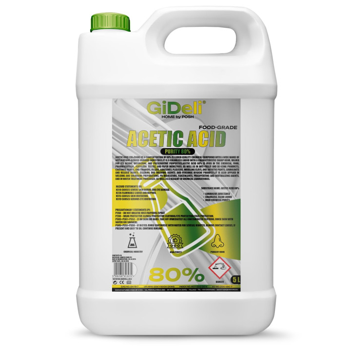 Essigsäure 80% 5L - Konzentrat Reinigung Entkalkung | GiDeli