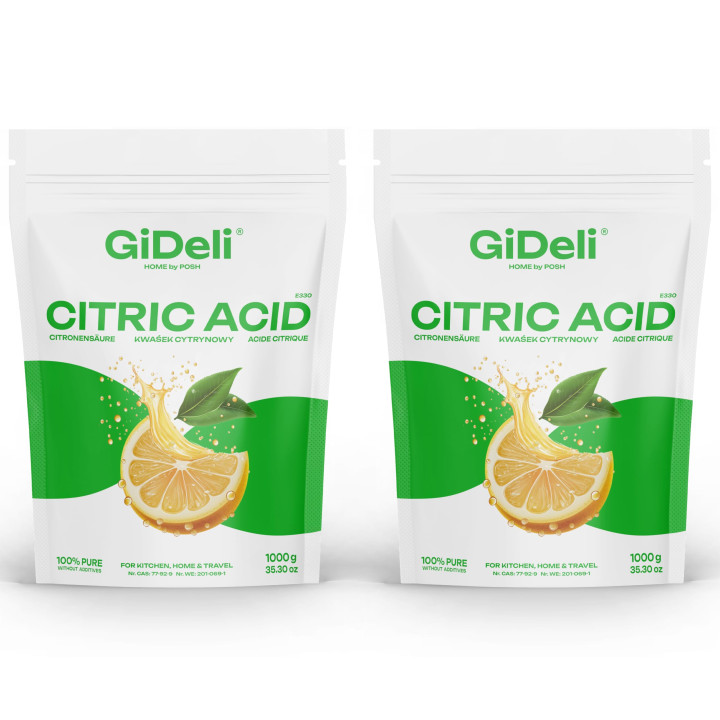 Zitronensäure 2kg - Entkalker Citric Acid | GiDeli