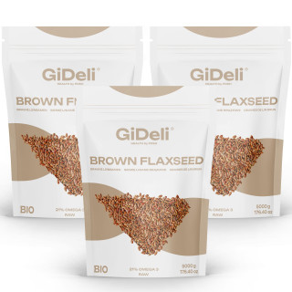 Braune Leinsamen 15kg - Ganze Körner Vegan Natur | GiDeli