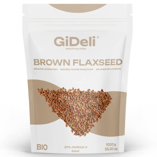 Braune Leinsamen 1kg - Ganze Körner Vegan Natur | GiDeli