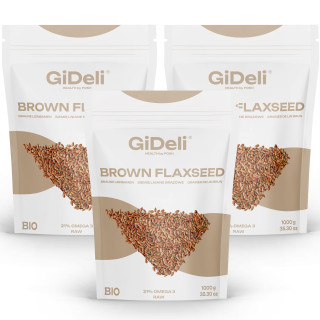 Braune Leinsamen 3kg - Ganze Körner Vegan Natur | GiDeli