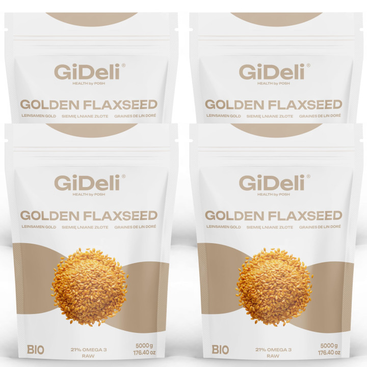 Goldene Leinsamen 20kg - Ganze Körner Vegan Natur | GiDeli