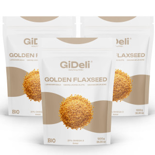Goldene Leinsamen 3kg - Ganze Körner Vegan Natur | GiDeli