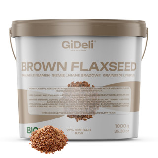 Braune Leinsamen 1kg - Ganze Körner Vegan Natur | GiDeli