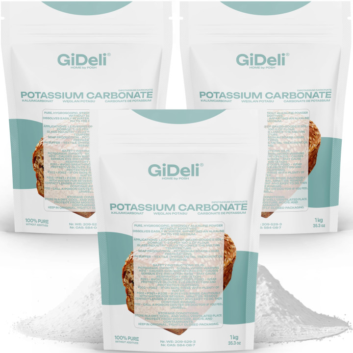 Kaliumcarbonat 3kg - Pottasche K2CO3 | GiDeli