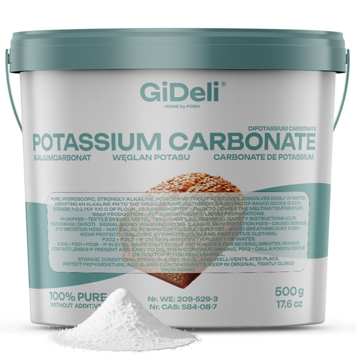 Kaliumcarbonat 500g - Pottasche K2CO3 | GiDeli