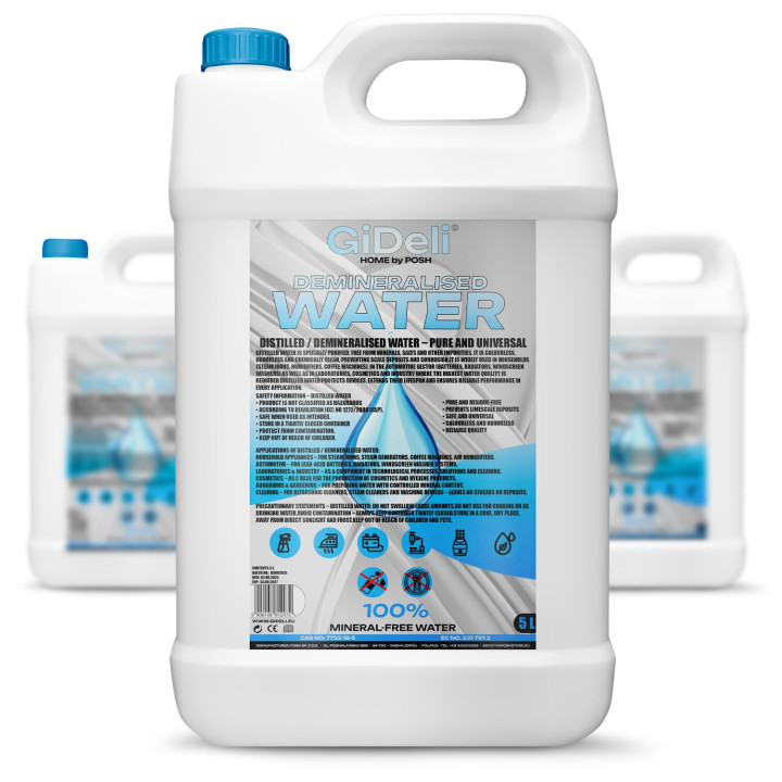 Demineralisiertes Destilliertes Wasser 15L - Rein | GiDeli