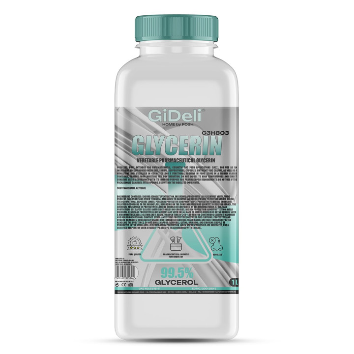 Glycerin VG 1L 99,5% - Pharmaqualität E422 Kosmetik | GiDeli