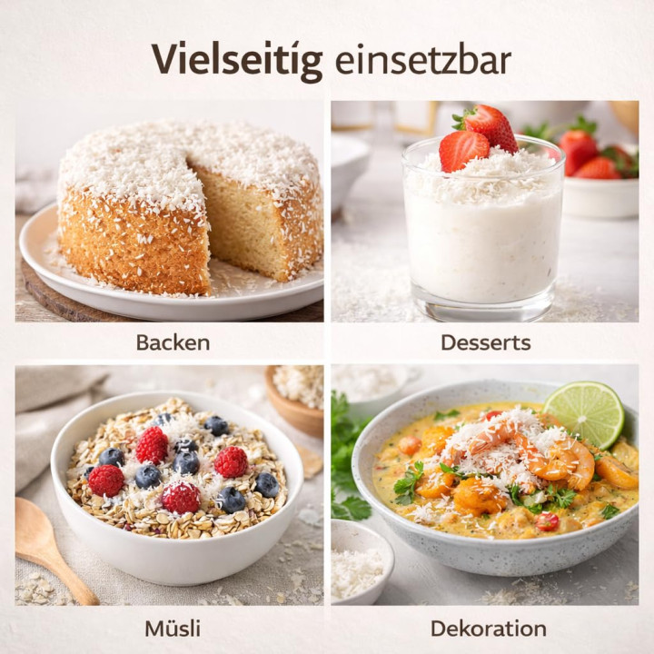Kokosraspeln 100g - Ungesüßt Natur Keto Vegan | GiDeli