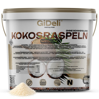 Kokosraspeln 10kg - Ungesüßt Natur Keto Vegan | GiDeli