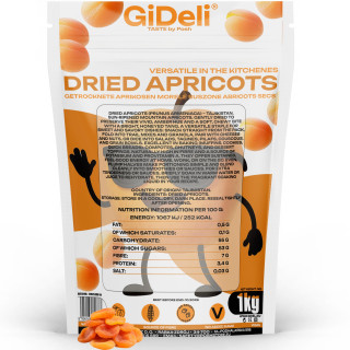 Getrocknete Aprikosen 1kg - Ohne Zuckerzusatz | GiDeli
