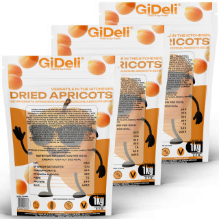 Getrocknete Aprikosen 3kg - Ohne Zuckerzusatz | GiDeli