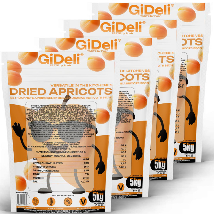 Getrocknete Aprikosen 20kg - Ohne Zuckerzusatz | GiDeli