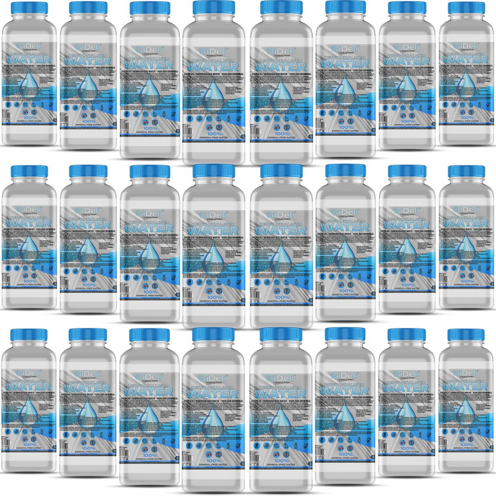 Demineralisiertes Destilliertes Wasser 24L - Rein | GiDeli