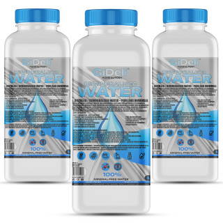Demineralisiertes Destilliertes Wasser 3L - Rein | GiDeli