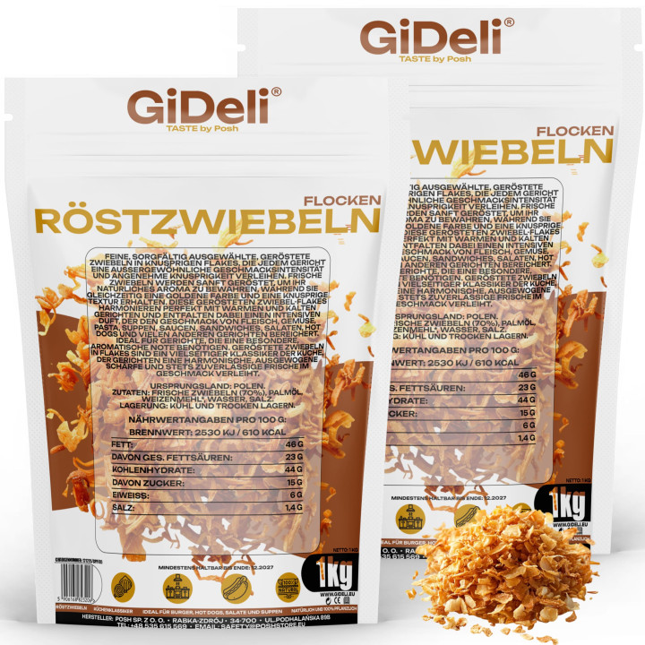 Röstzwiebeln 2kg - Knusprig Geröstet Zwiebeln | GiDeli