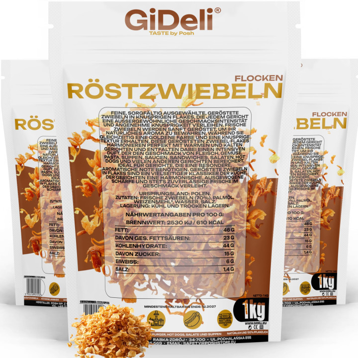 Röstzwiebeln 3kg - Knusprig Geröstet Zwiebeln | GiDeli