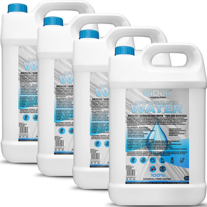 Demineralisiertes Destilliertes Wasser 20L - Rein | GiDeli