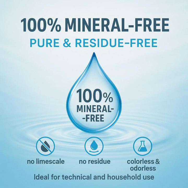 Demineralisiertes Destilliertes Wasser 20L - Rein | GiDeli