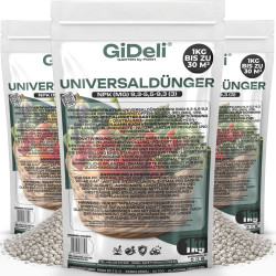 Universaldünger 3kg NPK Gartendünger chloridarm Gemüse Obst Langzeit GiDeli