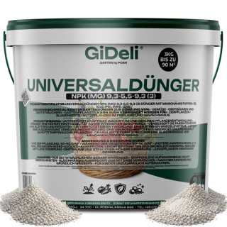 Universaldünger 3kg - NPK Gartendünger chloridarm | GiDeli