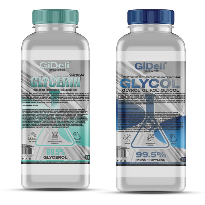 Glycerin 1L - + Propylenglykol 1L 99,5% Kosmetik | GiDeli