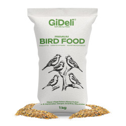 Wildvogelfutter 1kg Vogelfutter Vierjahreszeiten Energiereich Naturrein GiDeli