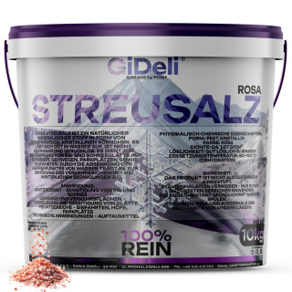 Rosa Streusalz 10kg - Natur Tausalz Grob Eis Schnee | GiDeli