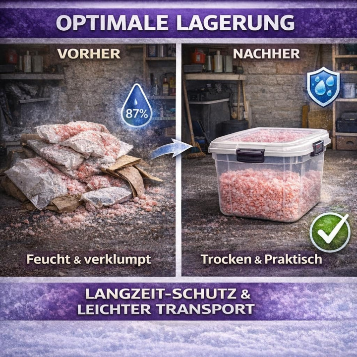 Rosa Streusalz 10kg - Natur Tausalz Grob Eis Schnee | GiDeli