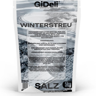 Streusalz 5kg - Tausalz Winter Glätte Eis Schnee | GiDeli