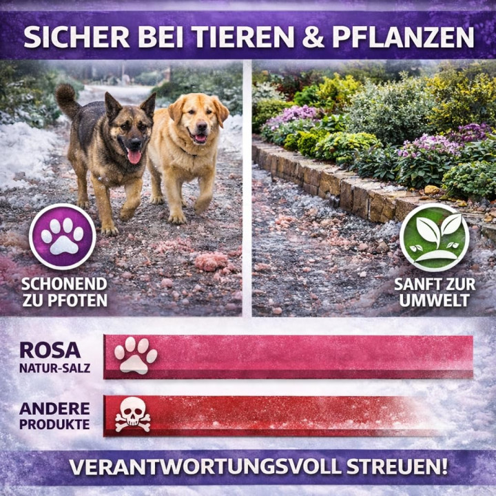 Rosa Streusalz 5kg - Natur Tausalz Grob Eis Schnee | GiDeli