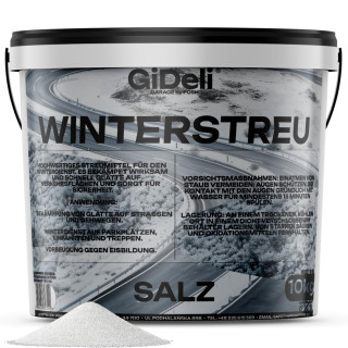 Streusalz 10kg - Tausalz Winter Glätte Eis Schnee | GiDeli