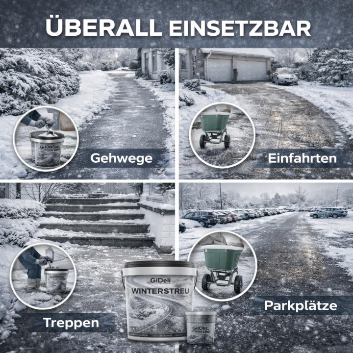 Streusalz 5kg - Tausalz Winter Glätte Eis Schnee | GiDeli