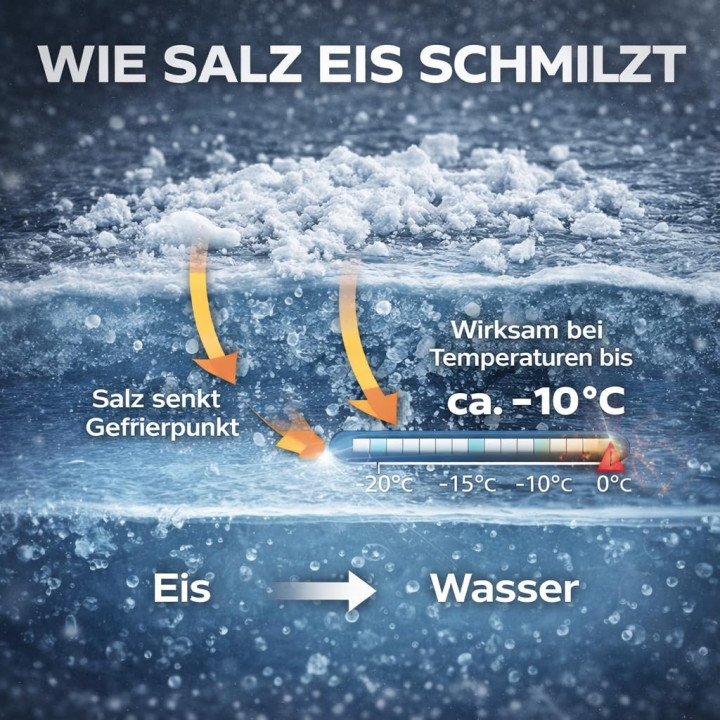 Streusalz 10kg - Tausalz Winter Glätte Eis Schnee | GiDeli
