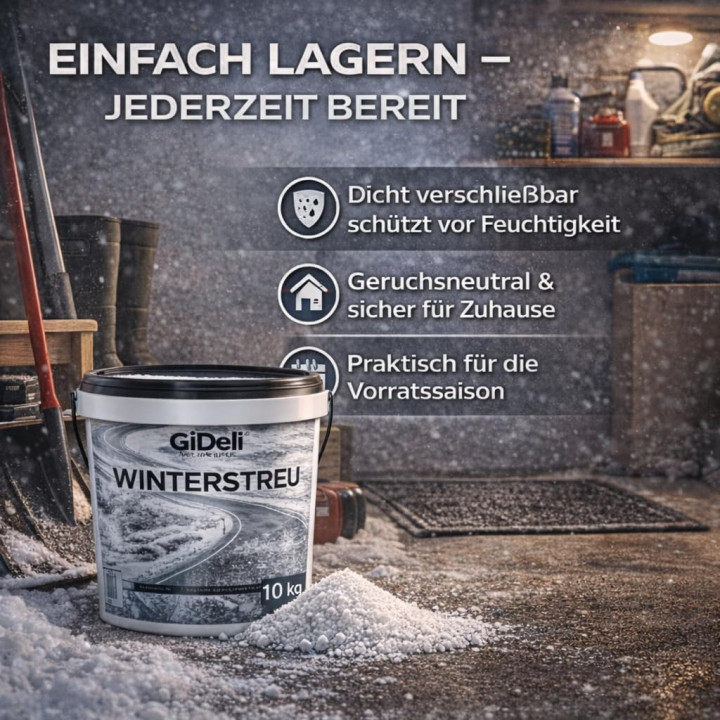 Streusalz 10kg - Tausalz Winter Glätte Eis Schnee | GiDeli