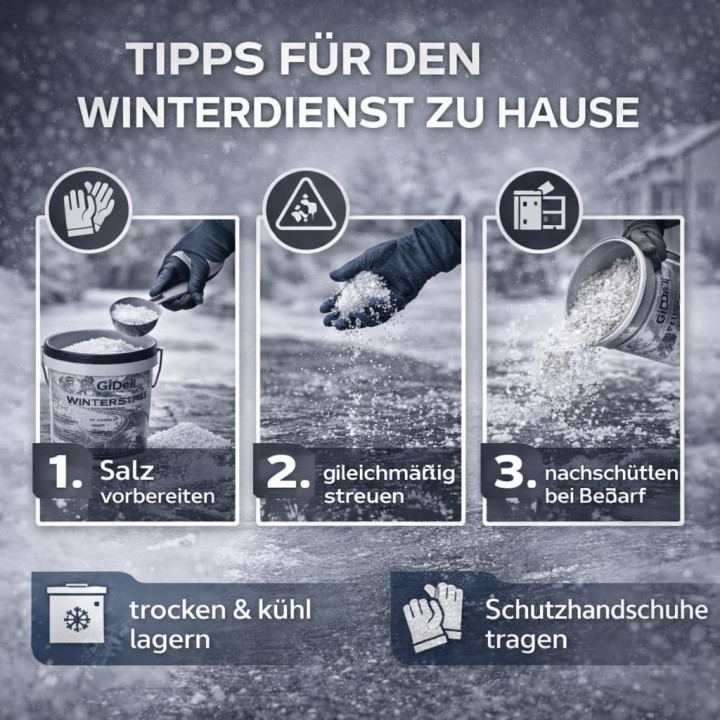 Streusalz 5kg - Tausalz Winter Glätte Eis Schnee | GiDeli