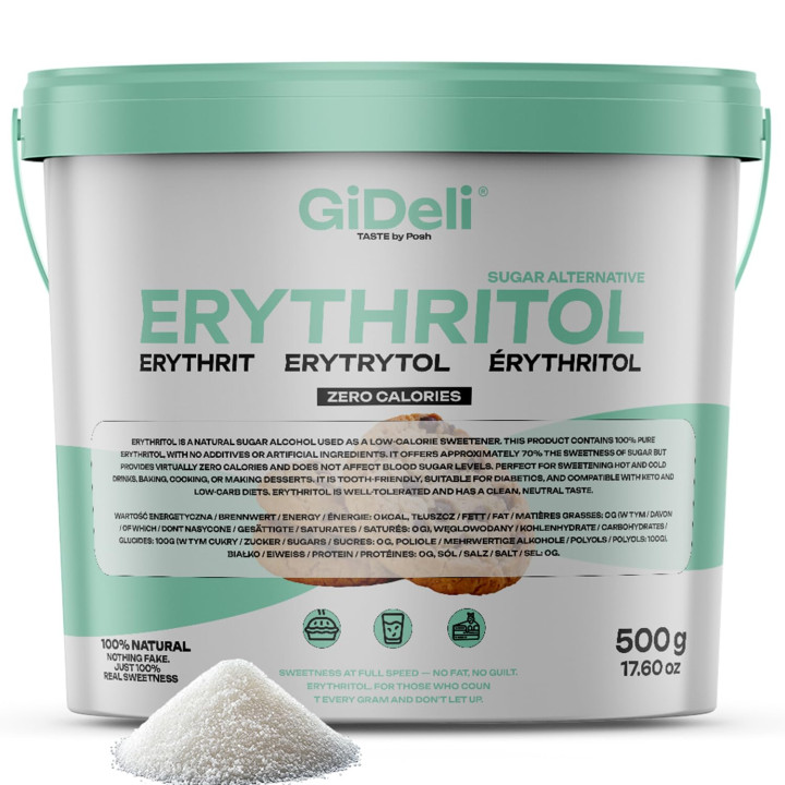 Erythrit 500g - Zuckerersatz Kalorienfrei Low Carb | GiDeli