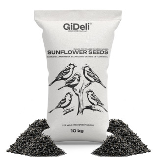 Sonnenblumenkerne 10kg - Schwarz Naturrein | GiDeli