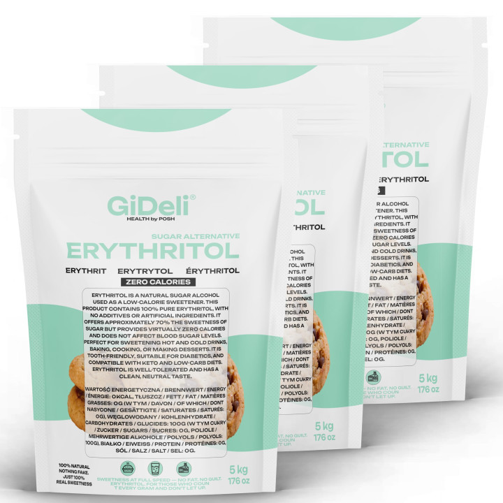 Erythrit 15kg - Zuckerersatz Kalorienfrei Low Carb | GiDeli