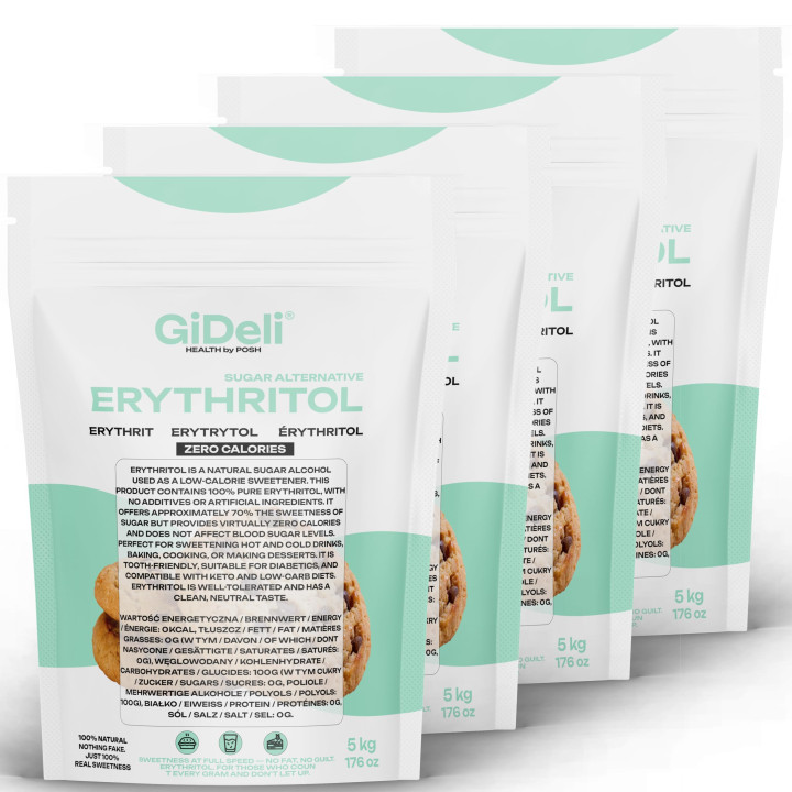 Erythrit 20kg - Zuckerersatz Kalorienfrei Low Carb | GiDeli