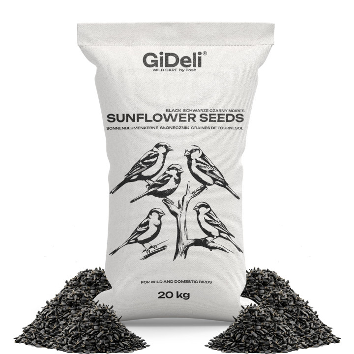 Sonnenblumenkerne 20kg - Schwarz Naturrein | GiDeli