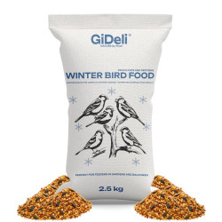 Wildvogelfutter Winter 2,5kg Streufutter Ganzjährig Meisenfutter Naturmix GiDeli