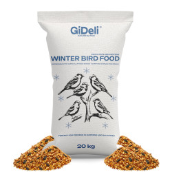 Wildvogelfutter Winter 20kg Streufutter Ganzjährig Meisenfutter Naturmix GiDeli