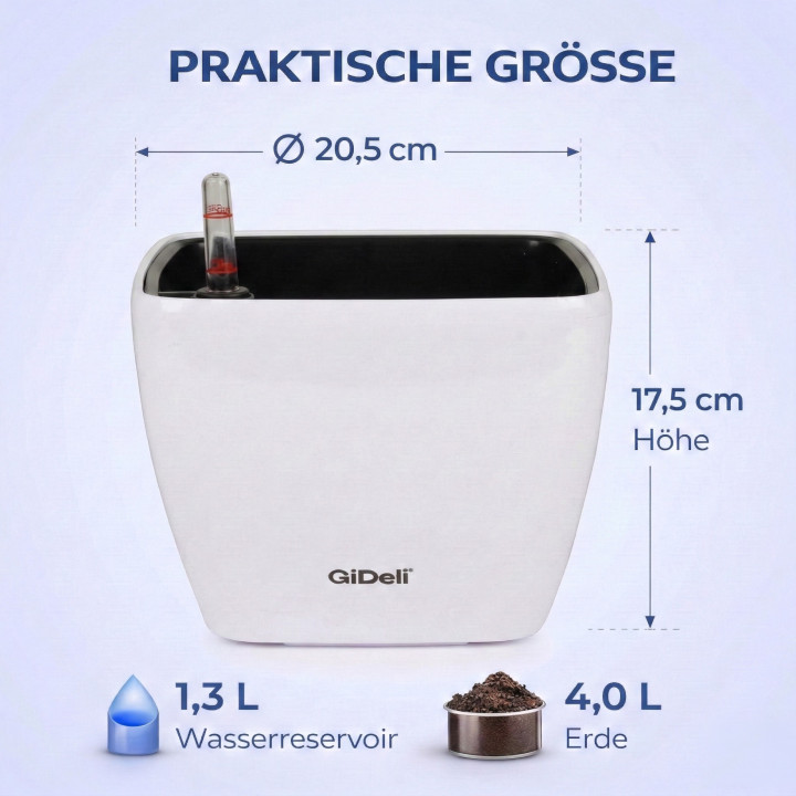 Selbstbewässernder Blumentopf Übertopf | GiDeli