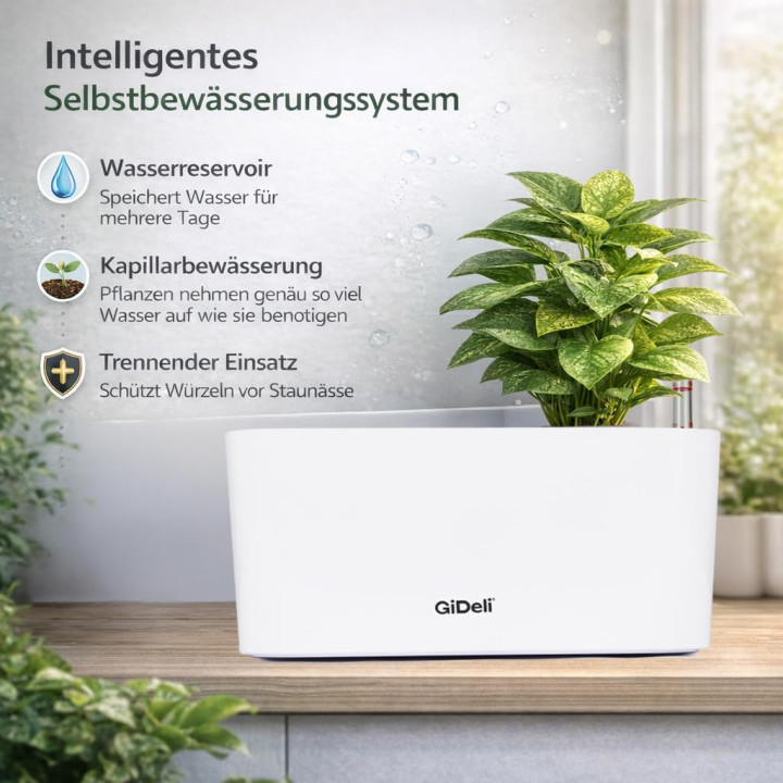 Selbstbewässernder Blumentopf Übertopf | GiDeli